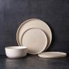imageAmorArc Stoneware Cereal Bowls Set of 4 26oz Soup Bowls Set for Cereal Soup Snacks Modern Kitchen bowls for Meal Dishwasher ampampMicrowave Safe Matte BlackMatte Ivory