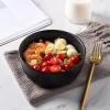 imageAmorArc Stoneware Cereal Bowls Set of 4 26oz Soup Bowls Set for Cereal Soup Snacks Modern Kitchen bowls for Meal Dishwasher ampampMicrowave Safe Matte BlackMatte Black