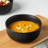imageAmorArc Stoneware Cereal Bowls Set of 4 26oz Soup Bowls Set for Cereal Soup Snacks Modern Kitchen bowls for Meal Dishwasher ampampMicrowave Safe Matte BlackMatte Black