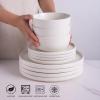 imageAmorArc Stoneware Cereal Bowls Set of 4 26oz Soup Bowls Set for Cereal Soup Snacks Modern Kitchen bowls for Meal Dishwasher ampampMicrowave Safe Matte BlackMatte White