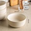 imageAmorArc Stoneware Cereal Bowls Set of 4 26oz Soup Bowls Set for Cereal Soup Snacks Modern Kitchen bowls for Meal Dishwasher ampampMicrowave Safe Matte BlackMatte Ivory