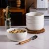 imageAmorArc Stoneware Cereal Bowls Set of 4 26oz Soup Bowls Set for Cereal Soup Snacks Modern Kitchen bowls for Meal Dishwasher ampampMicrowave Safe Matte BlackMatte White