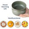 imageAmorArc Stoneware Cereal Bowls for Kitchen 28oz Large Ceramic Soup Bowls Set of 4 for Meal Oven MicrowaveampampDishwasher safe Kitchen Bowls with Wavy Rim Matte BlackReactive Glaze