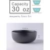 imageAmorArc Stoneware Cereal Bowls for Kitchen 28oz Large Ceramic Soup Bowls Set of 4 for Meal Oven MicrowaveampampDishwasher safe Kitchen Bowls with Wavy Rim Matte BlackSpeckled Black