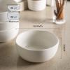 imageAmorArc Stoneware Cereal Bowls for Kitchen 28oz Large Ceramic Soup Bowls Set of 4 for Meal Oven MicrowaveampampDishwasher safe Kitchen Bowls with Wavy Rim Matte BlackMatte White