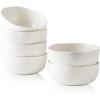 imageAmorArc Stoneware Cereal Bowls for Kitchen 28oz Large Ceramic Soup Bowls Set of 4 for Meal Oven MicrowaveampampDishwasher safe Kitchen Bowls with Wavy Rim Matte BlackMatte White