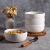 imageAmorArc Stoneware Cereal Bowls for Kitchen 28oz Large Ceramic Soup Bowls Set of 4 for Meal Oven MicrowaveampampDishwasher safe Kitchen Bowls with Wavy Rim Matte BlackMatte White