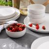 imageAmorArc Stoneware Cereal Bowls for Kitchen 28oz Large Ceramic Soup Bowls Set of 4 for Meal Oven MicrowaveampampDishwasher safe Kitchen Bowls with Wavy Rim Matte BlackMatte White