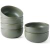 imageAmorArc Stoneware Cereal Bowls for Kitchen 28oz Large Ceramic Soup Bowls Set of 6 for Meal ChipResistant Kitchen Bowls with Wavy Rim Reactive GlazeMatte BlackReactive Glaze