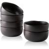 imageAmorArc Stoneware Cereal Bowls for Kitchen 28oz Large Ceramic Soup Bowls Set of 6 for Meal ChipResistant Kitchen Bowls with Wavy Rim Reactive GlazeMatte BlackMatte Black
