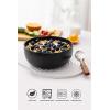 imageAmorArc Stoneware Cereal Bowls for Kitchen 28oz Large Ceramic Soup Bowls Set of 6 for Meal ChipResistant Kitchen Bowls with Wavy Rim Reactive GlazeMatte BlackMatte Black