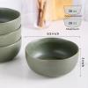 imageAmorArc Stoneware Cereal Bowls for Kitchen 28oz Large Ceramic Soup Bowls Set of 6 for Meal ChipResistant Kitchen Bowls with Wavy Rim Reactive GlazeMatte BlackReactive Glaze