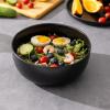 imageAmorArc Stoneware Cereal Bowls for Kitchen 28oz Large Ceramic Soup Bowls Set of 6 for Meal ChipResistant Kitchen Bowls with Wavy Rim Reactive GlazeMatte BlackMatte Black