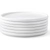 imageAmorArc Stoneware Dinner Plates Set of 4 105 Inch Reactive Matte Glaze Ceramic Plates Set Modern Dinnerware Dish set for Kitchen Microwave Dishwasher Safe Scratch ResistantMatte White