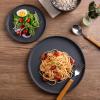 imageAmorArc Stoneware Dinner Plates Set of 4 105 Inch Reactive Matte Glaze Ceramic Plates Set Modern Dinnerware Dish set for Kitchen Microwave Dishwasher Safe Scratch ResistantCharcoal Gray