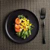 imageAmorArc Stoneware Dinner Plates Set of 4 105 Inch Reactive Matte Glaze Ceramic Plates Set Modern Dinnerware Dish set for Kitchen Microwave Dishwasher Safe Scratch ResistantMatte Black
