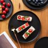 imageAmorArc Stoneware Dinner Plates Set of 4 105 Inch Reactive Matte Glaze Ceramic Plates Set Modern Dinnerware Dish set for Kitchen Microwave Dishwasher Safe Scratch ResistantMatte Black