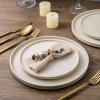 imageAmorArc Stoneware Dinner Plates Set of 4 105 Inch Reactive Matte Glaze Ceramic Plates Set Modern Dinnerware Dish set for Kitchen Microwave Dishwasher Safe Scratch ResistantMatte Ivory
