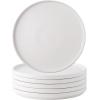 imageAmorArc Stoneware Dinner Plates Set of 4 105 Inch Reactive Matte Glaze Ceramic Plates Set Modern Dinnerware Dish set for Kitchen Microwave Dishwasher Safe Scratch ResistantMatte White
