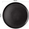 imageAmorArc Stoneware Dinner Plates Set of 4 105 Inch Reactive Matte Glaze Ceramic Plates Set Modern Dinnerware Dish set for Kitchen Microwave Dishwasher Safe Scratch ResistantMatte Black