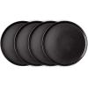 imageAmorArc Stoneware Dinner Plates Set of 4 105 Inch Reactive Matte Glaze Ceramic Plates Set Modern Dinnerware Dish set for Kitchen Microwave Dishwasher Safe Scratch ResistantMatte Black