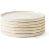 imageAmorArc Stoneware Dinner Plates Set of 4 105 Inch Reactive Matte Glaze Ceramic Plates Set Modern Dinnerware Dish set for Kitchen Microwave Dishwasher Safe Scratch ResistantMatte Ivory