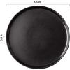 imageAmorArc Stoneware Dinner Plates Set of 4 105 Inch Reactive Matte Glaze Ceramic Plates Set Modern Dinnerware Dish set for Kitchen Microwave Dishwasher Safe Scratch ResistantMatte Black