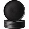 imageAmorArc Stoneware Dinner Plates Set of 4 105 Inch Reactive Matte Glaze Ceramic Plates Set Modern Dinnerware Dish set for Kitchen Microwave Dishwasher Safe Scratch ResistantMatte Black