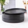 imageAmorArc Stoneware Dinner Plates Set of 4 105 Inch Reactive Matte Glaze Ceramic Plates Set Modern Dinnerware Dish set for Kitchen Microwave Dishwasher Safe Scratch ResistantMatte Black