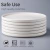 imageAmorArc Stoneware Dinner Plates Set of 4 105 Inch Reactive Matte Glaze Ceramic Plates Set Modern Dinnerware Dish set for Kitchen Microwave Dishwasher Safe Scratch ResistantMatte White