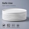imageAmorArc Stoneware Dinner Plates Set of 4 105 Inch Reactive Matte Glaze Ceramic Plates Set Modern Dinnerware Dish set for Kitchen Microwave Dishwasher Safe Scratch ResistantMatte White