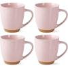 imageAmorArc 12oz Ceramic Coffee Mugs set of 6 Stylish Coffee Mugs with Rustic Terracotta Underside for Man Woman Dad Mom Suitable for LatteCappuccinoMilkCocoa DishwasherampampMicrowave Safe WhiteCloud Pink