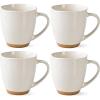 imageAmorArc 12oz Ceramic Coffee Mugs set of 6 Stylish Coffee Mugs with Rustic Terracotta Underside for Man Woman Dad Mom Suitable for LatteCappuccinoMilkCocoa DishwasherampampMicrowave Safe WhiteLight Beige