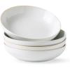 imageAmorArc 85 Large Ceramic Pasta Bowls Set 36oz Stoneware Bowls Set of 4 for Kitchen Reavtive Glaze BowlsMicrowave Dishwasher Safe for PastaSaladOatmeal BlueReactive Color