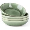 imageAmorArc 85 Large Ceramic Pasta Bowls Set 36oz Stoneware Bowls Set of 6 for Kitchen Reavtive Glaze BowlsMicrowaveDishwasher Safe for PastaSaladOatmealCeylon BlueOlive Green