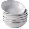 imageAmorArc Ceramic Cereal Bowls Set of 6 24 oz Handmade Stoneware Bowls Set for Cereal Soup Salad Stylish Kitchen bowls for Meal Dishwasher ampamp Microwave Safe Reactive GlazeCappuccinoReactive White