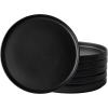 imageAmorArc Ceramic Dinner Plates Set of 6 100 Inch Matte Stoneware Plates for KitchenModern Flat Dinnerware Dishes SetMicrowaveampamp Dishwasher Safe Scratch Resistant Matte BlackMatte Black