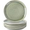 imageAmorArc Ceramic Dinner Plates Set of 6 105 Inch Handmade Reactive Glaze Stoneware PlatesLarge Rustic Shape Dinnerware Dish Set for Kitchen Microwave ampamp Dishwasher SafeScratch ResistantPearl WhiteOlive Green