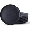imageAmorArc Ceramic Dinner Plates Set of 6 Wavy Rim 105 Inch Stoneware Dish Set Large Dinnerware Plates for KitchenMicrowaveampampDishwasher Safe Scratch ResistantReactive Glaze Matte BlackMatte Speckled Black