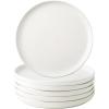 imageAmorArc Ceramic Dinner Plates Set of 6 Wavy Rim 105 Inch Stoneware Dish Set Large Dinnerware Plates for KitchenMicrowaveampampDishwasher Safe Scratch ResistantReactive Glaze Matte BlackMatte White