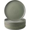 imageAmorArc Ceramic Dinner Plates Set of 6 Wavy Rim 105 Inch Stoneware Dish Set Large Dinnerware Plates for KitchenMicrowaveampampDishwasher Safe Scratch ResistantReactive Glaze Matte BlackReactiv Matte