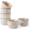 imageAmorArc Ceramic Ramekins 4 oz Small Oven Safe Baking Dishes for Creme Brulee Lava Cakes Pudding Custard Cups Souffle Pot Pie Porcelain Ramekins Sauce Bowls Set of 6