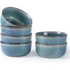 imageAmorArc Cereal Bowls Set of 6 for Kitchen 26oz Stoneware Soup Bowls Set for Cereal Soup Modern Kitchen Bowls for Meal Dishwasher ampampMicrowave Safe ReactiveColorCeylon Blue