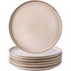 imageAmorArc Dinner Plates Set of 6 105 Inch Reactive Glaze Ceramic Plates Set Microwave Dishwasher Safe Scratch Resistant Modern Large Dinnerware Dishes Set Kitchen Stoneware PlatesCappuccino