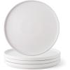 imageAmorArc Stoneware Dinner Plates Set of 4 105 Inch Reactive Matte Glaze Ceramic Plates Set Modern Dinnerware Dish set for Kitchen Microwave Dishwasher Safe Scratch ResistantMatte White