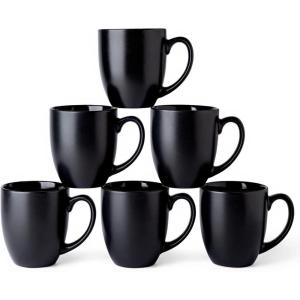 imageAmorArc 12 OZ Coffee Mugs Matte Coffee Cups with Large Handle for Man Woman Ceramic Coffee Mugs Set of 12 for LatteCappuccinoCocoaMilk Dishwasher ampamp Microwave SafeMatte Black