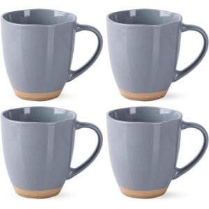 imageAmorArc 12oz Ceramic Coffee Mugs set of 6 Stylish Coffee Mugs with Rustic Terracotta Underside for Man Woman Dad Mom Suitable for LatteCappuccinoMilkCocoa DishwasherampampMicrowave Safe WhiteLimestone