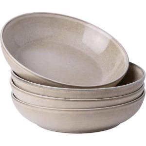 imageAmorArc 85 Large Ceramic Pasta Bowls Set 36oz Stoneware Bowls Set of 6 for Kitchen Reavtive Glaze BowlsMicrowaveDishwasher Safe for PastaSaladOatmealCeylon BlueCappuccino