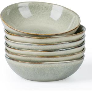 imageAmorArc Ceramic Cereal Bowls Set of 6 24 oz Handmade Stoneware Bowls Set for Cereal Soup Salad Stylish Kitchen bowls for Meal Dishwasher ampamp Microwave Safe Reactive GlazeCappuccinoReactive Glaze