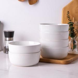 imageAmorArc Cereal Bowls Set of 6 for Kitchen 26oz Stoneware Soup Bowls Set for Cereal Soup Modern Kitchen Bowls for Meal Dishwasher ampampMicrowave Safe Reactive GlazeVintage white
